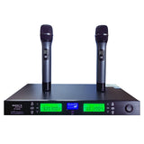 One to two wireless microphones (U-band, 100 meters)